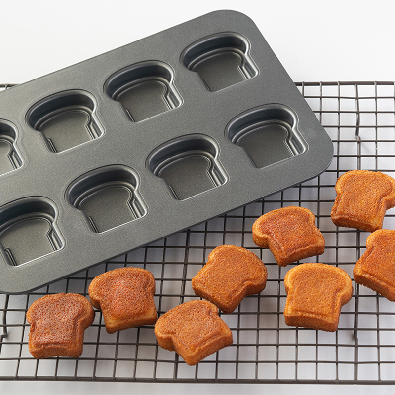 8 空洞トーストパンパターン炭素鋼ケーキ型マドレーヌマフィン - Baking Kitchen Set のレビューと価格