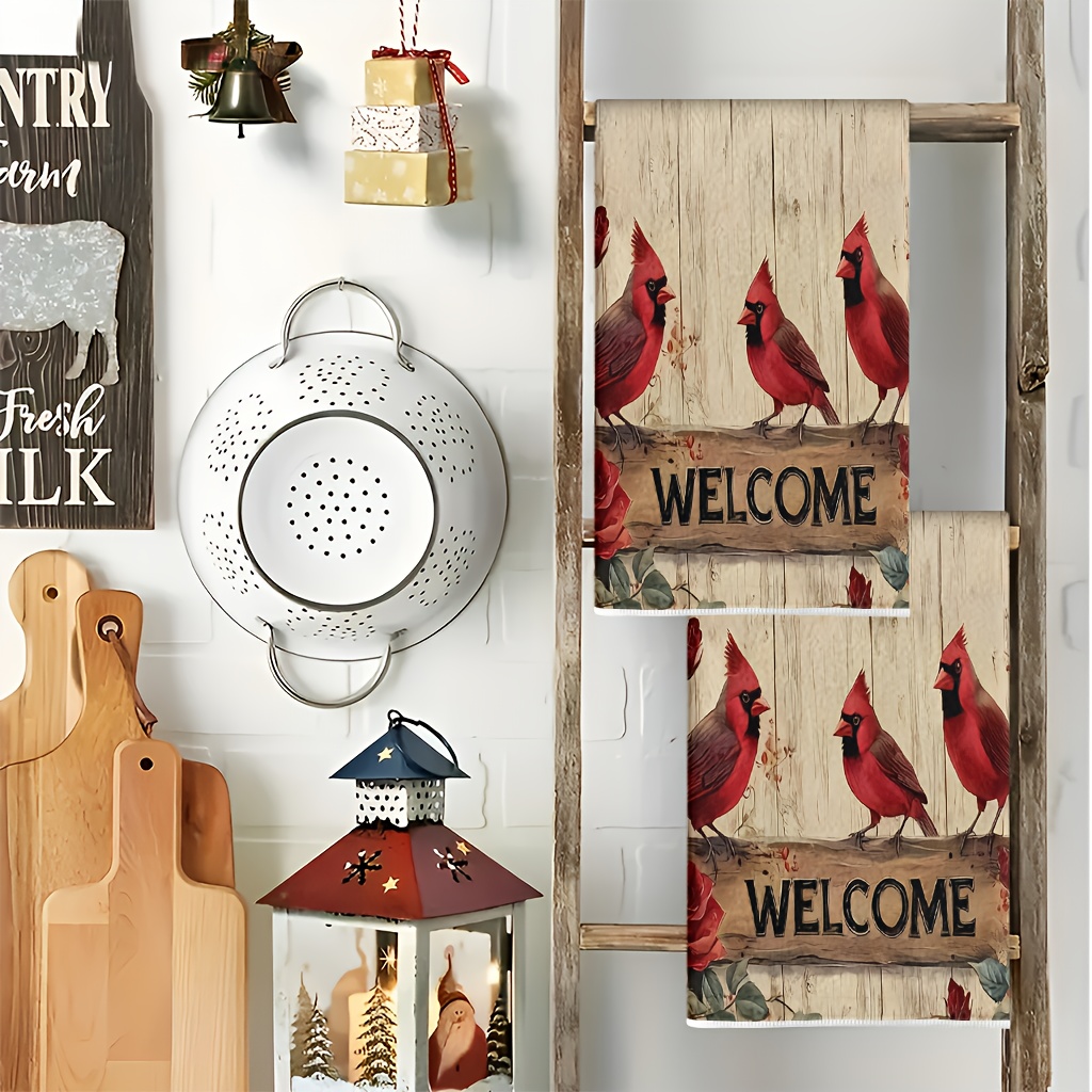 2枚セット、ヴィンテージ風クリスマス柄のキッチンタオル、タオ - Baking Kitchen Set のレビューと価格