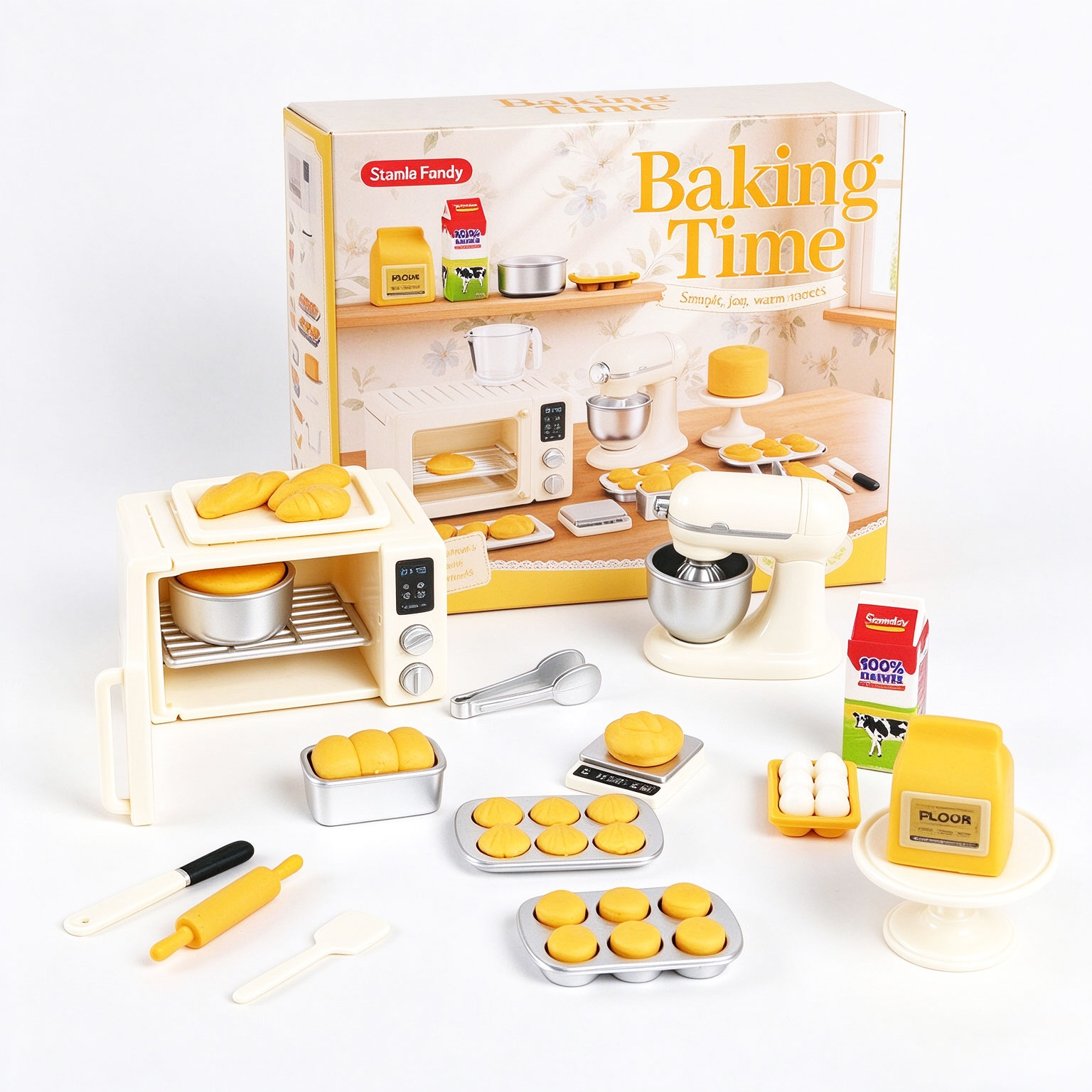 ミニチュアベイクシミュレーションセット、ドールハウス用ミニチ - Baking Kitchen Set のレビューと価格